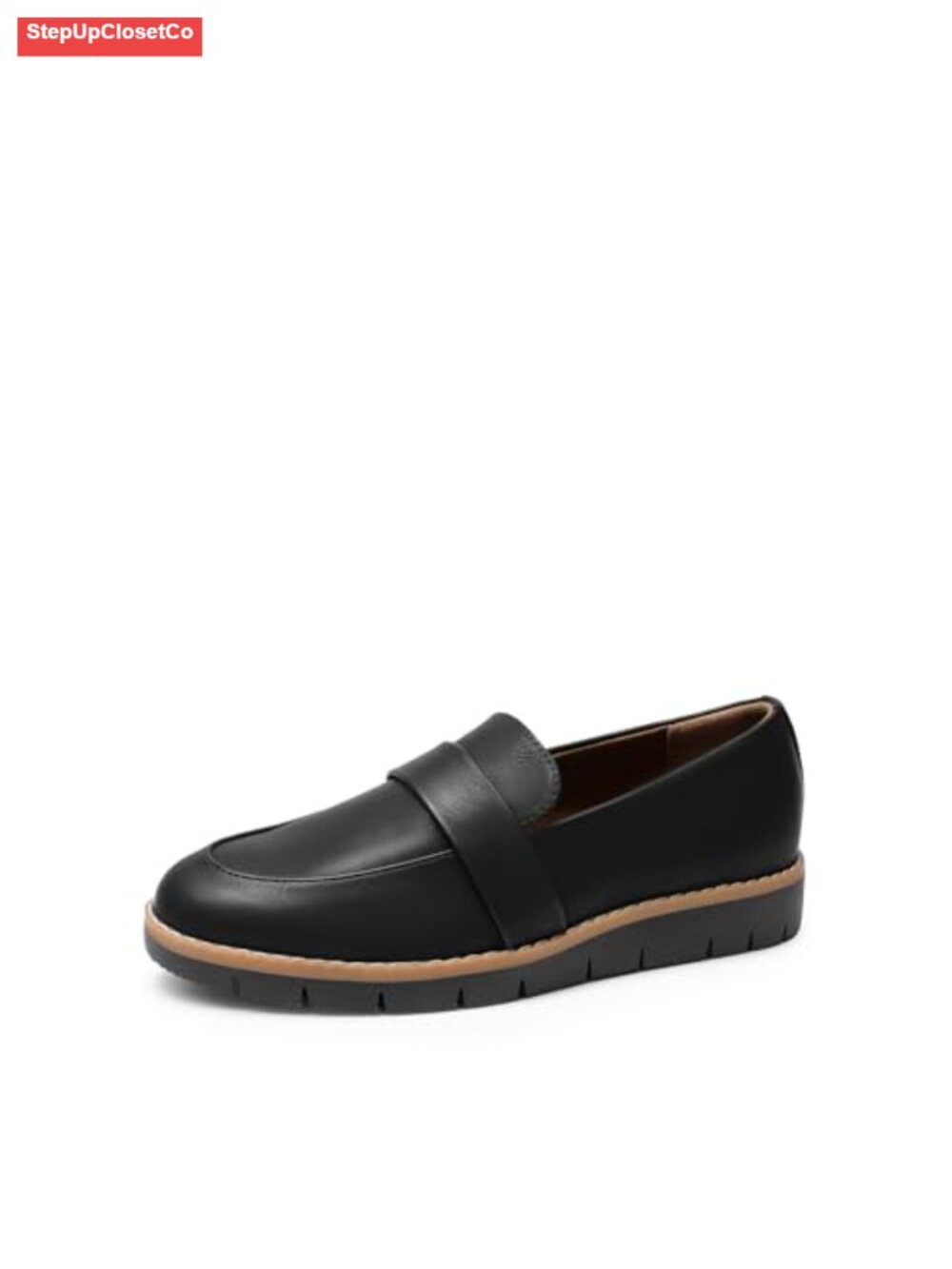 Womens Round Toe Loafers Slip-On Business Casual Work Shoes Comfortable